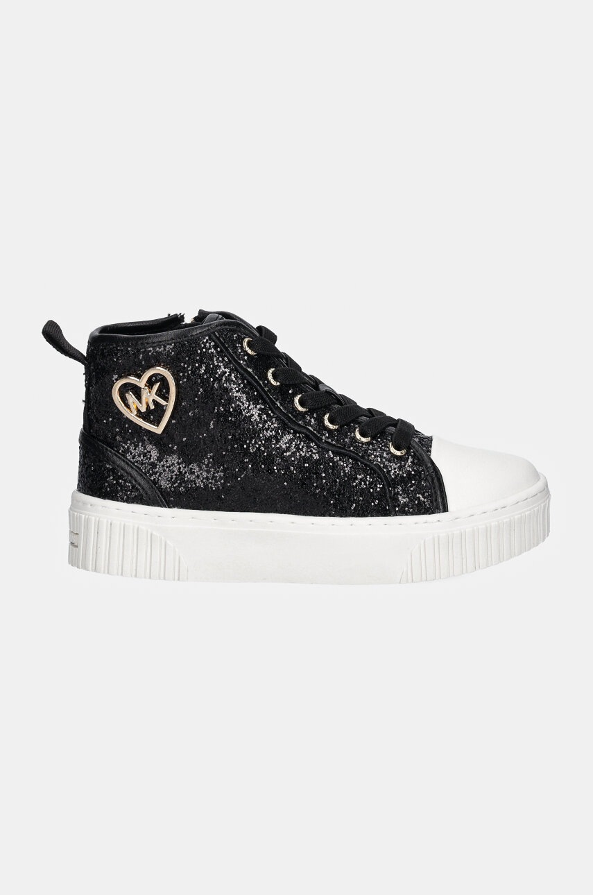 Детские кеды Michael Kors SKATE SPLIT 3 GLITTER цвет чёрный MK101080