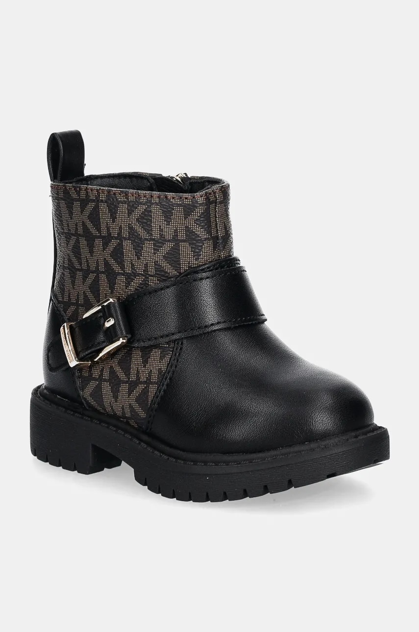 Michael Kors bocanci copii MADELINE HASKELL MOTO culoarea negru, MK101101 Michael Kors bocanci copii MADELINE HASKELL MOTO culoarea negru, MK101101