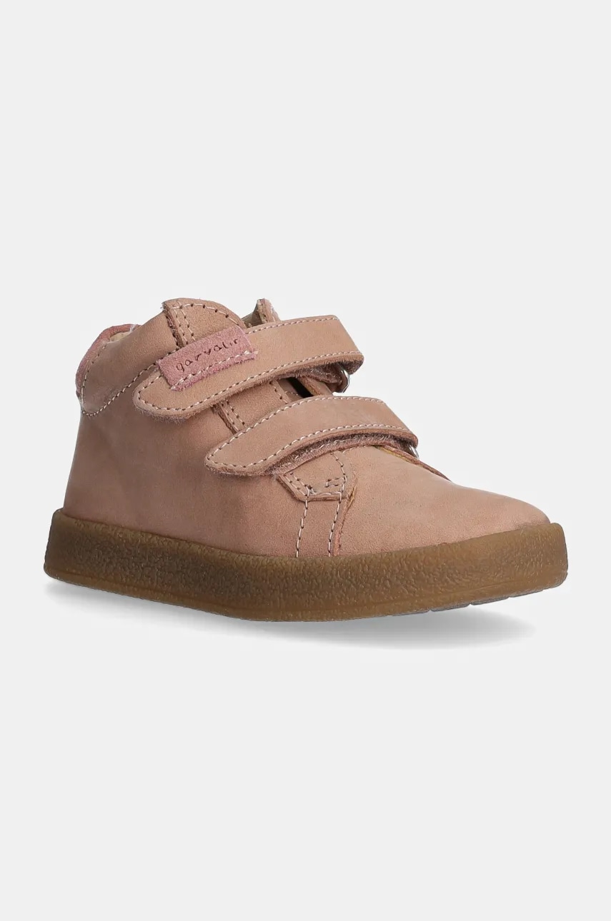 Garvalin pantofi din piele intoarsa pentru copii culoarea roz, 241315 Garvalin pantofi din piele intoarsa pentru copii culoarea roz, 241315
