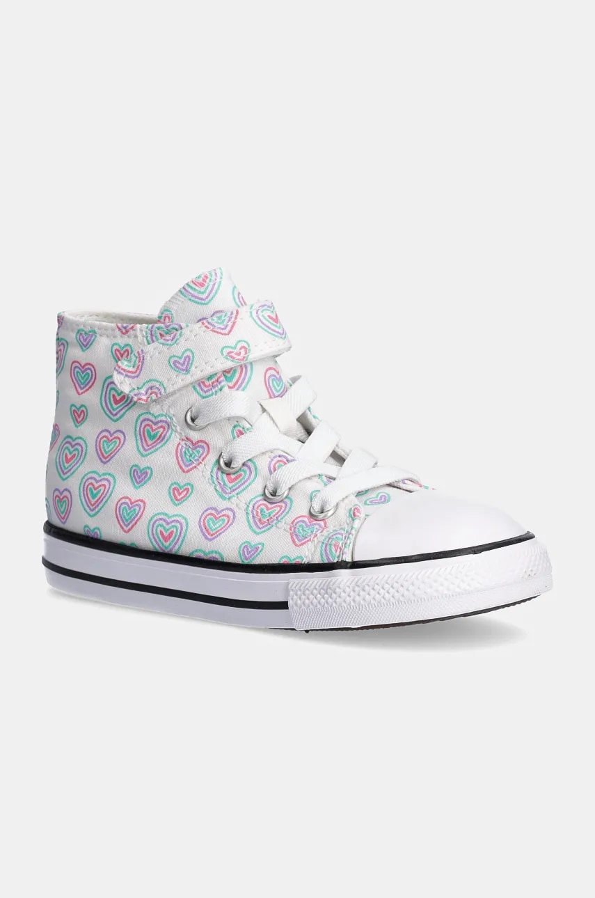 Converse tenisi copii CHUCK TAYLOR ALL STAR 1V culoarea alb, A08379C Converse tenisi copii CHUCK TAYLOR ALL STAR 1V culoarea alb, A08379C