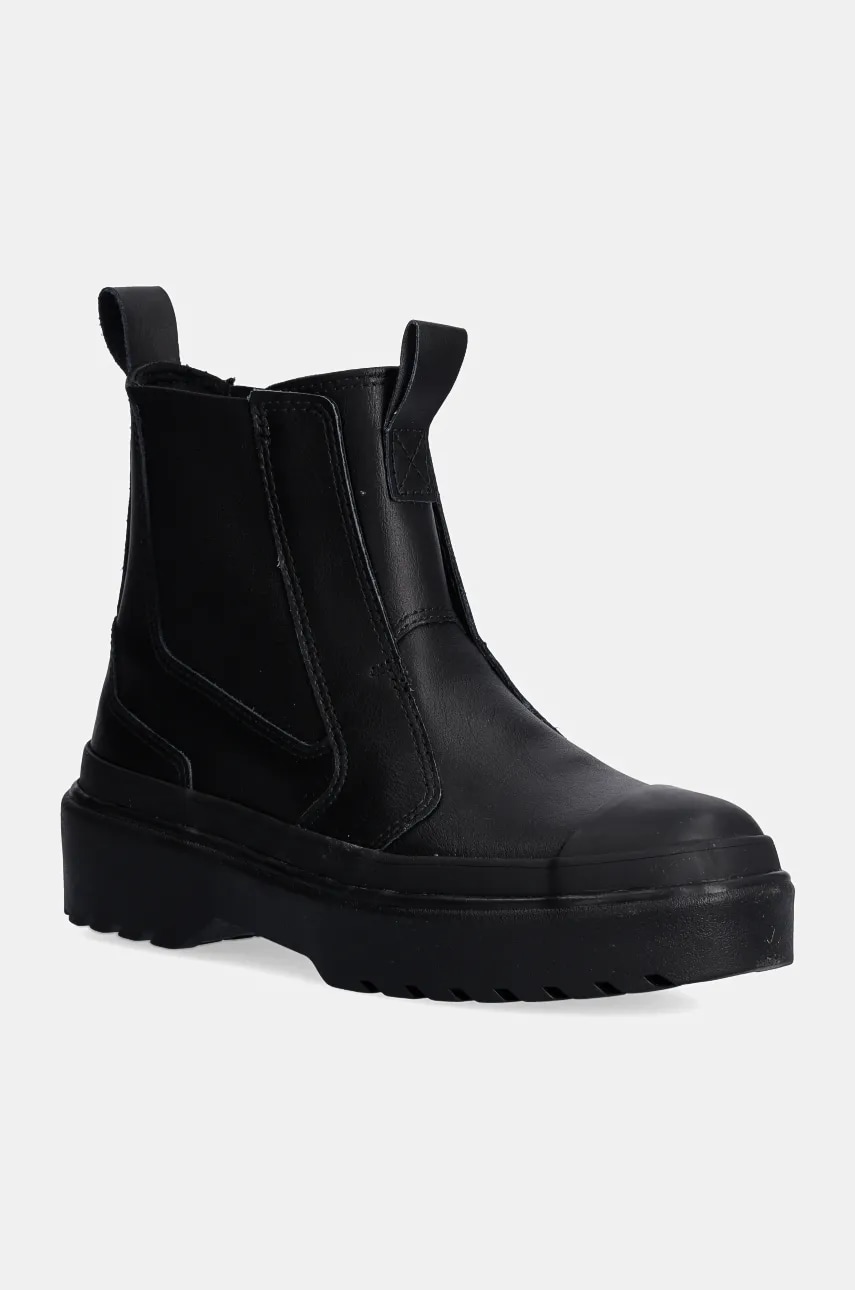 Converse cizme chelsea din piele pentru copii CHUCK TAYLOR AS CHELSEA LUGGED culoarea negru, A08453C Converse cizme chelsea din piele pentru copii CHUCK TAYLOR AS CHELSEA LUGGED culoarea negru, A08453C