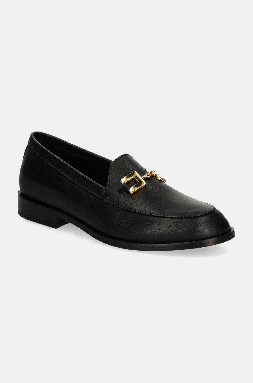 Elisabetta Franchi mocasini din piele pentru copii culoarea negru, F4A4.E0098.0238