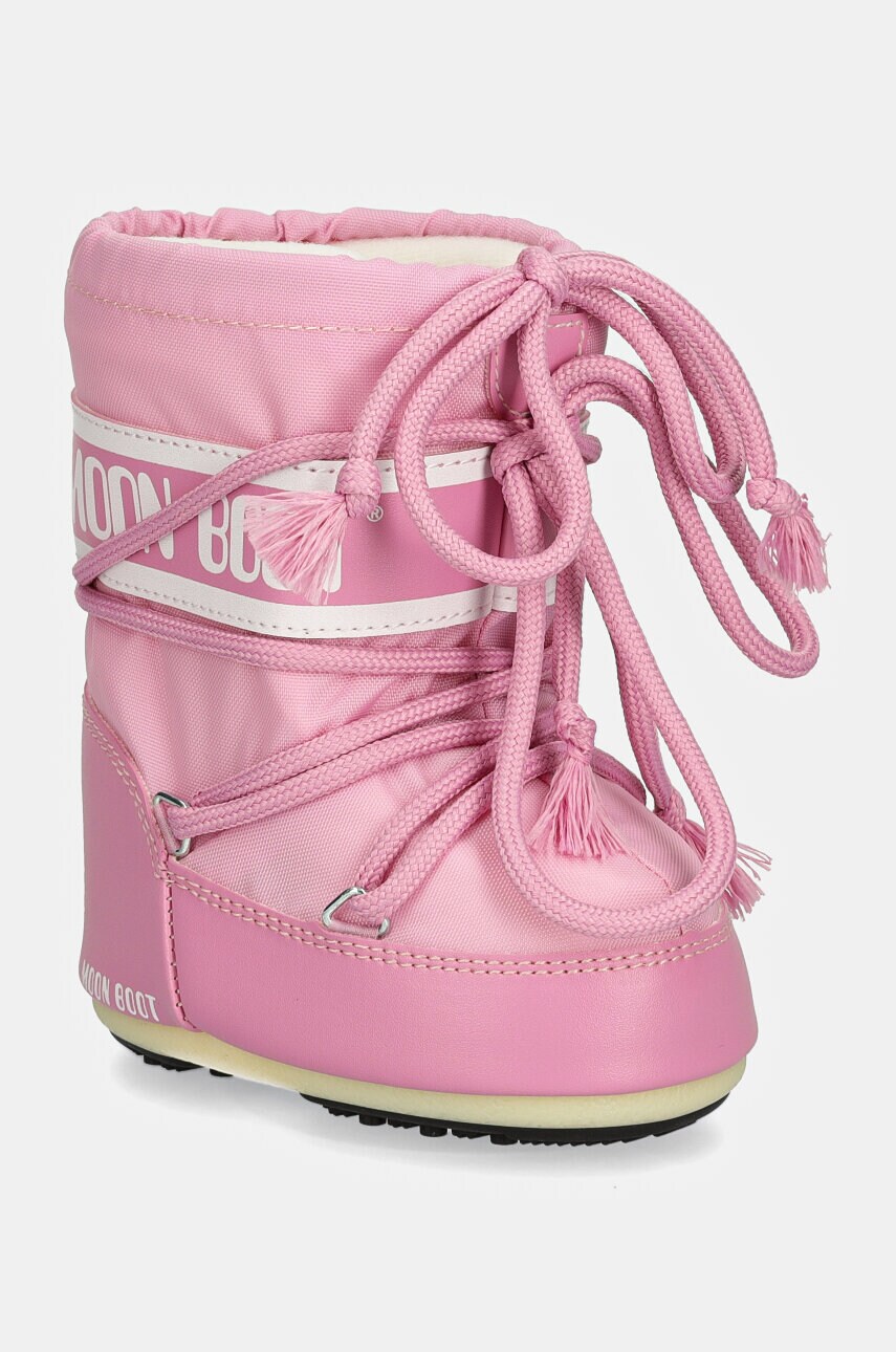Levně Dětské sněhule Moon Boot ICON MINI NYLON růžová barva, 80D1400430