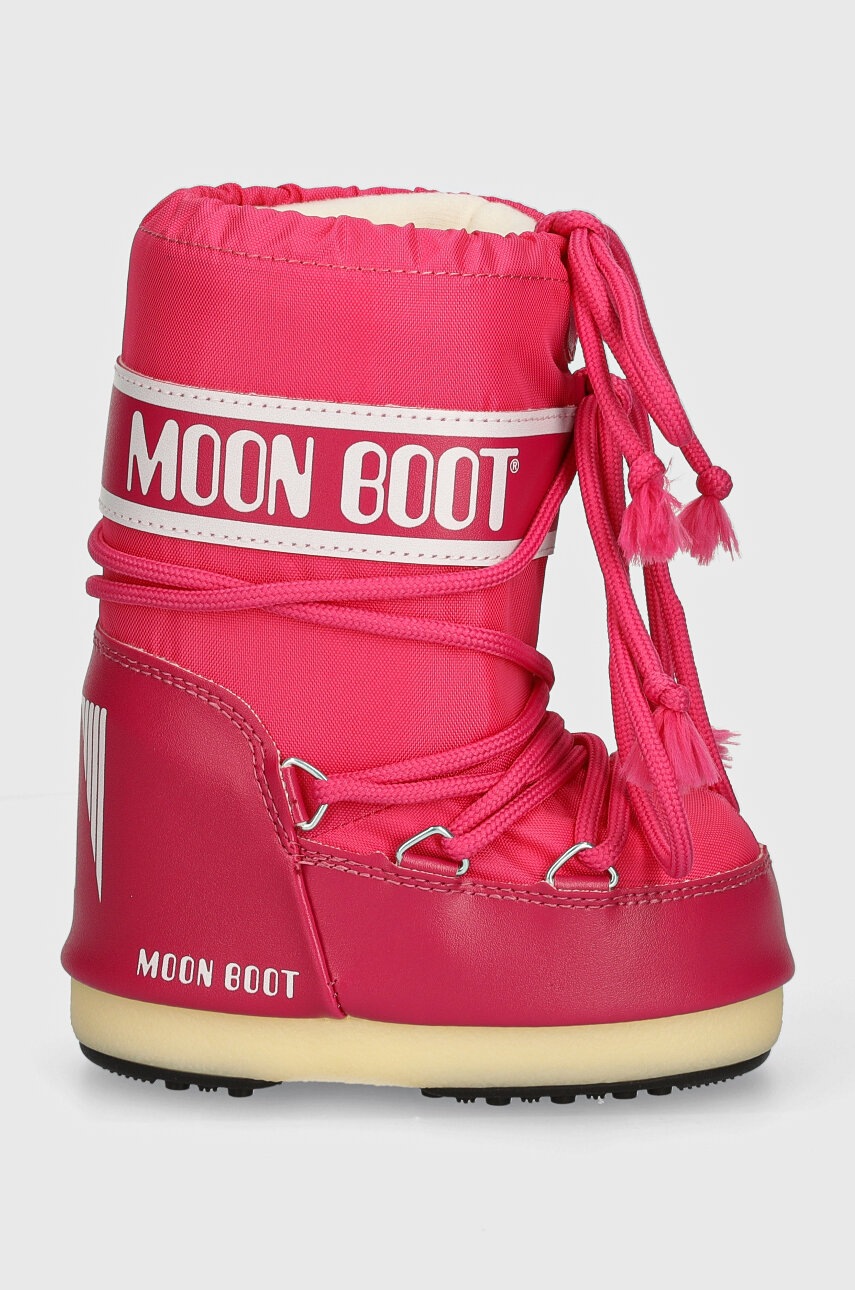 Детские сапоги Moon Boot ICON NYLON цвет розовый 80D1400440 Детские сапоги Moon Boot ICON NYLON цвет розовый 80D1400440