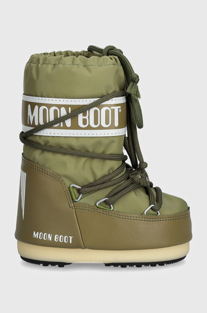 Детские сапоги Moon Boot ICON NYLON цвет зелёный 80D1400440 Детские сапоги Moon Boot ICON NYLON цвет зелёный 80D1400440