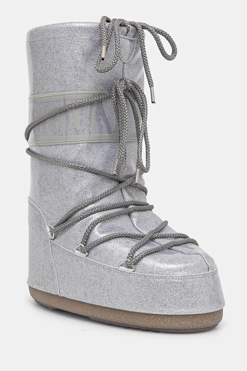Levně Dětské sněhule Moon Boot ICON GLITTER stříbrná barva, 80D1402850