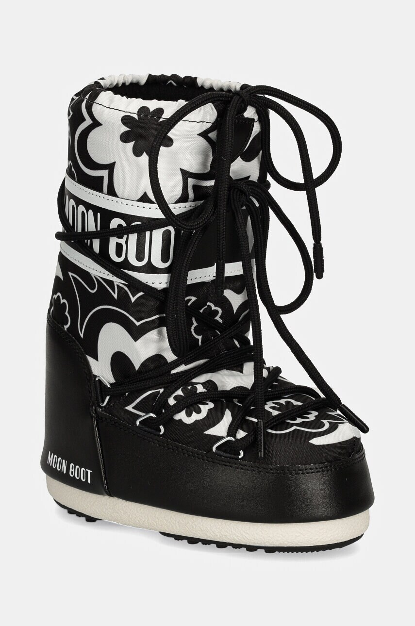 Levně Dětské sněhule Moon Boot ICON FLOWER černá barva, 80D1402940