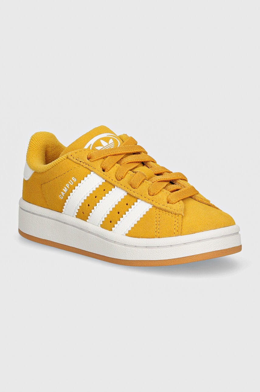 adidas Originals sneakers de piele întoarsă pentru copii CAMPUS 00s EL C culoarea galben, JH6327 adidas Originals sneakers de piele întoarsă pentru copii CAMPUS 00s EL C culoarea galben, JH6327