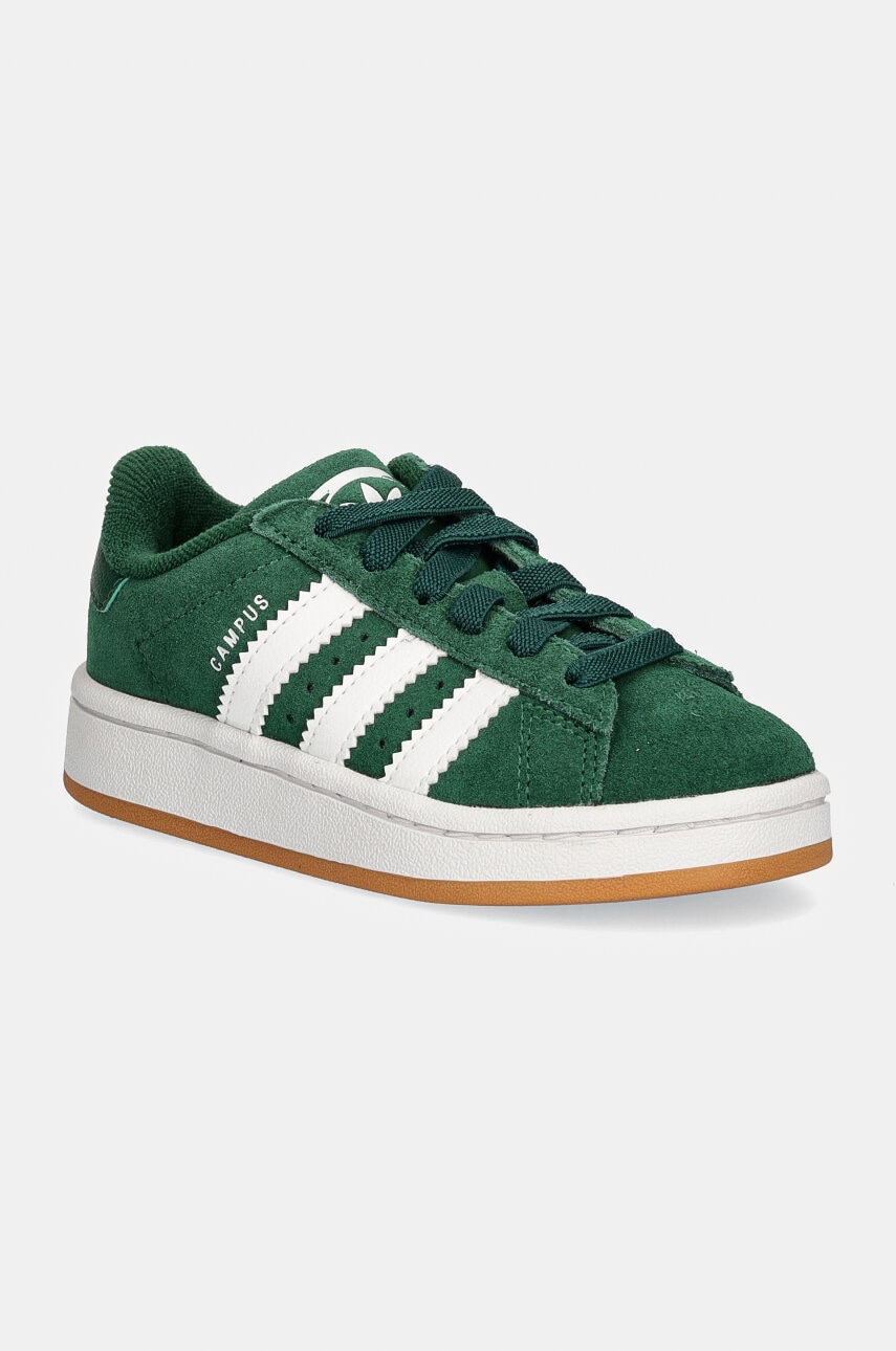 adidas Originals sneakers de piele întoarsă pentru copii CAMPUS 00s EL C culoarea verde, JI4332 adidas Originals sneakers de piele întoarsă pentru copii CAMPUS 00s EL C culoarea verde, JI4332