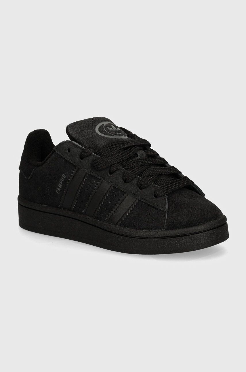 adidas Originals sneakers de piele întoarsă pentru copii CAMPUS 00s culoarea negru, JI4395