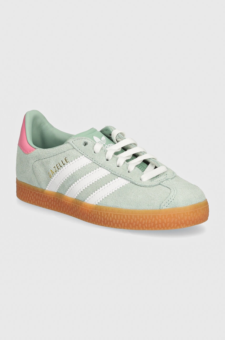 

Детски маратонки adidas Originals GAZELLE C в тюркоазено ID6555, Тюркоазен
