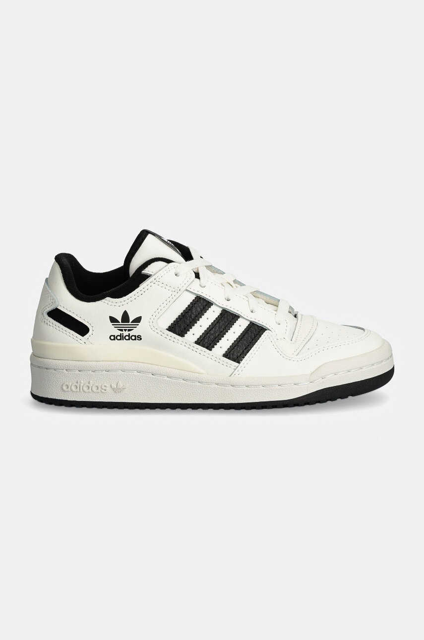 Детские кожаные кроссовки adidas Originals FORUM LOW CL цвет белый IH7918