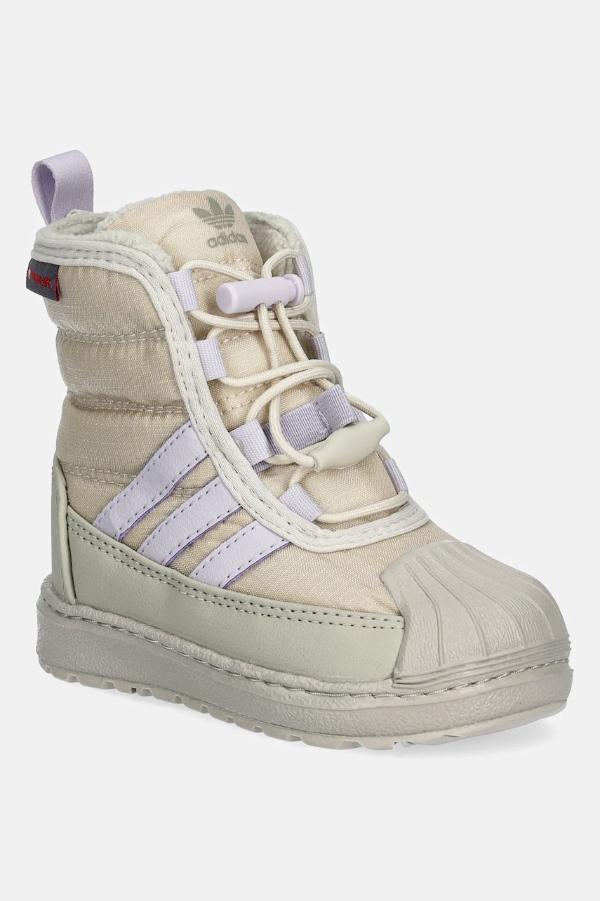 adidas Originals cizme de iarna pentru copii SUPERSTAR 360 BOOT 2.0 culoarea bej, ID4048