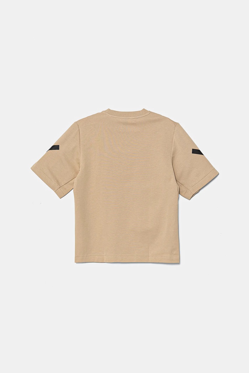 Детская футболка adidas J ZNE TEE цвет бежевый с принтом JF2498 Детская футболка adidas J ZNE TEE цвет бежевый с принтом JF2498
