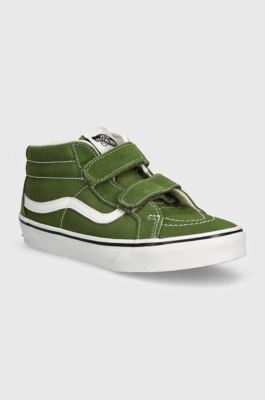 Vans tenisi copii SK8-Mid Reissue culoarea verde, VN000CYFCIB1