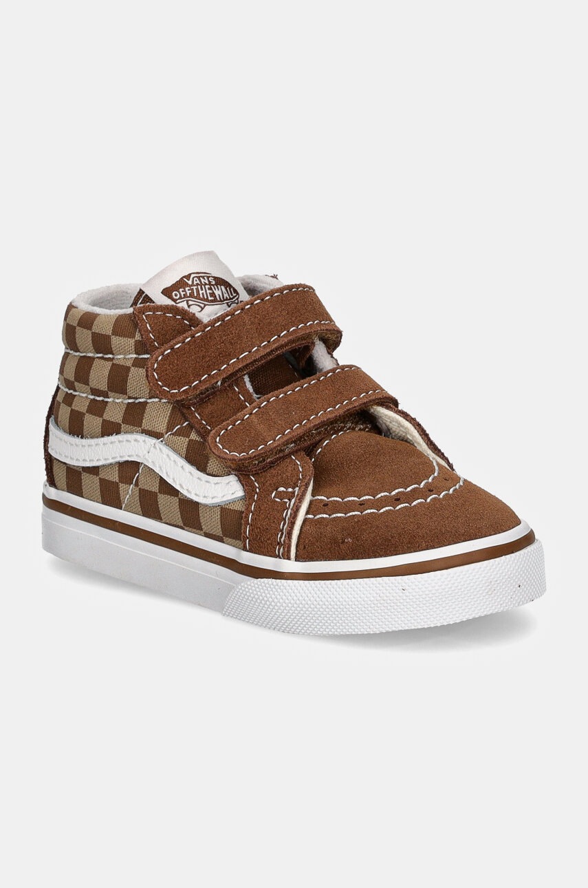 Vans tenisi copii SK8-Mid Reissue culoarea maro, VN000D0PBF21
