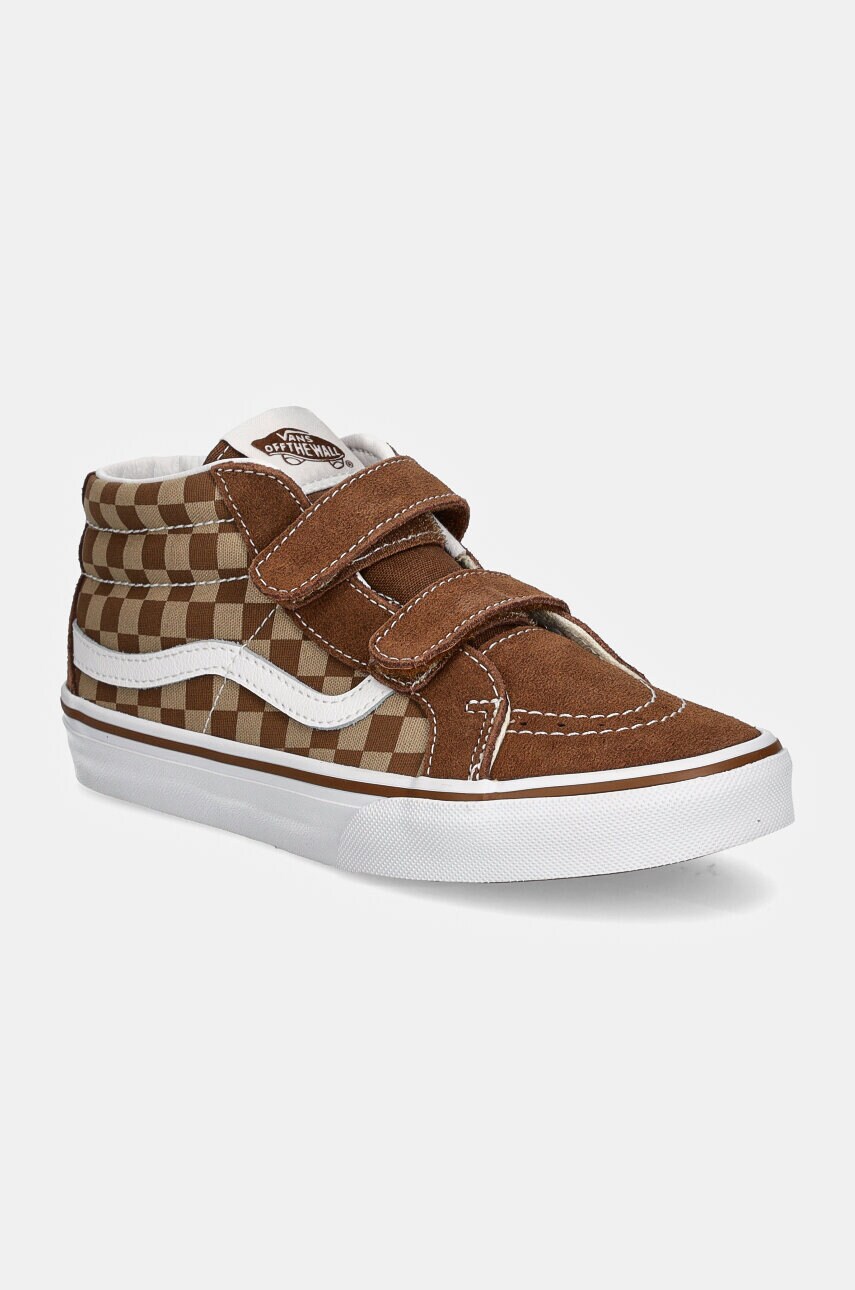 Vans tenisi copii SK8-Mid Reissue culoarea maro, VN000D2ZNWH1