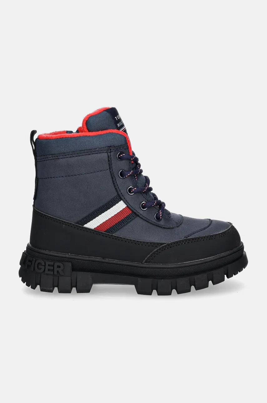 Детские зимние сапоги Tommy Hilfiger цвет синий T3X5-33713 Детские зимние сапоги Tommy Hilfiger цвет синий T3X5-33713