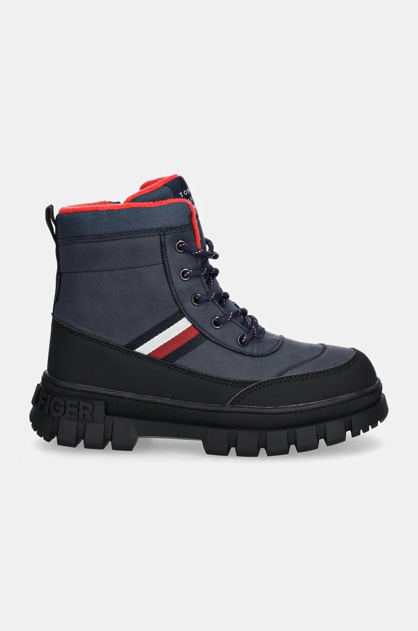 Детские зимние сапоги Tommy Hilfiger цвет синий T3X5-33713