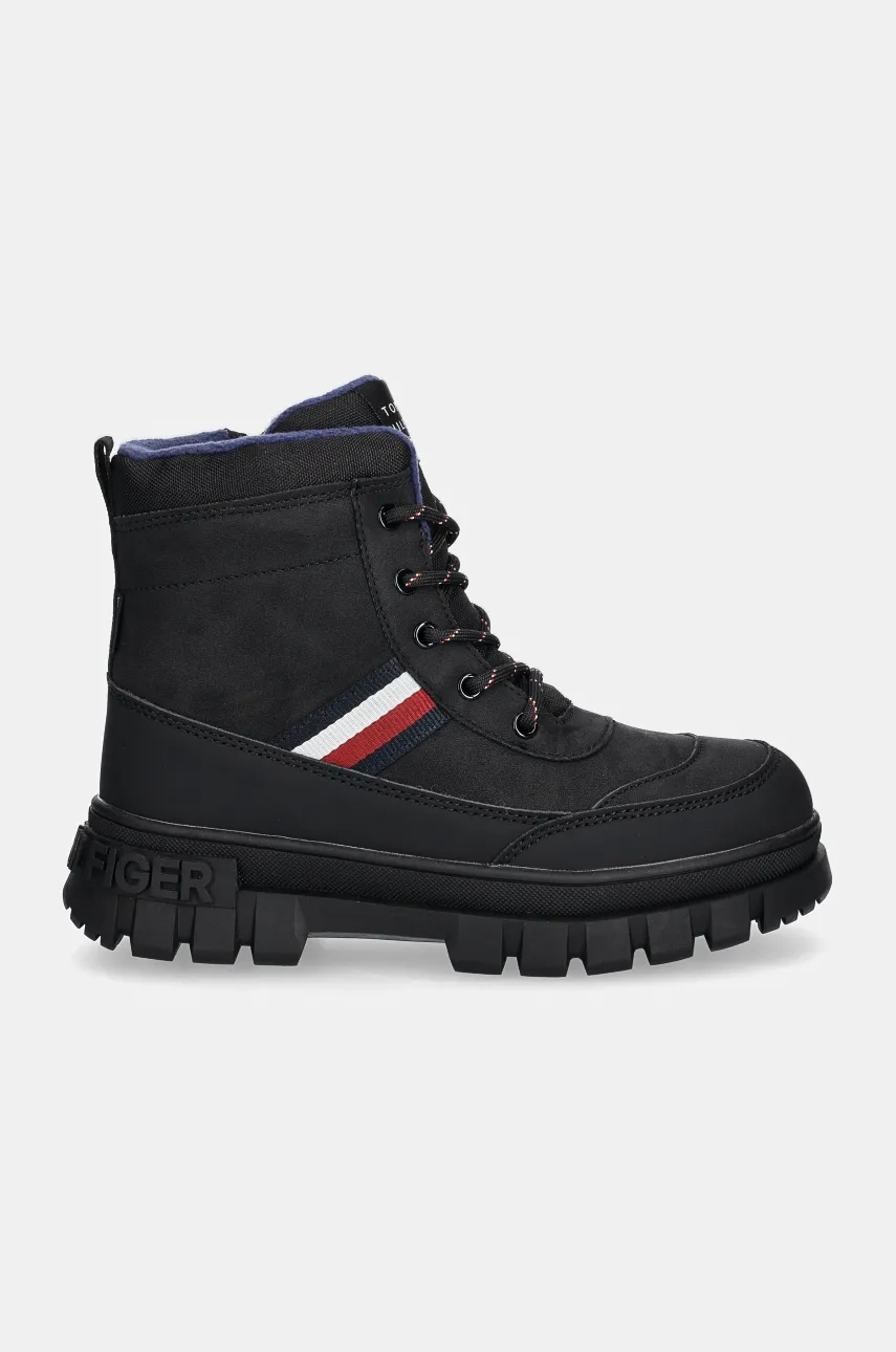 Детские зимние сапоги Tommy Hilfiger цвет чёрный T3X5-33713 Детские зимние сапоги Tommy Hilfiger цвет чёрный T3X5-33713