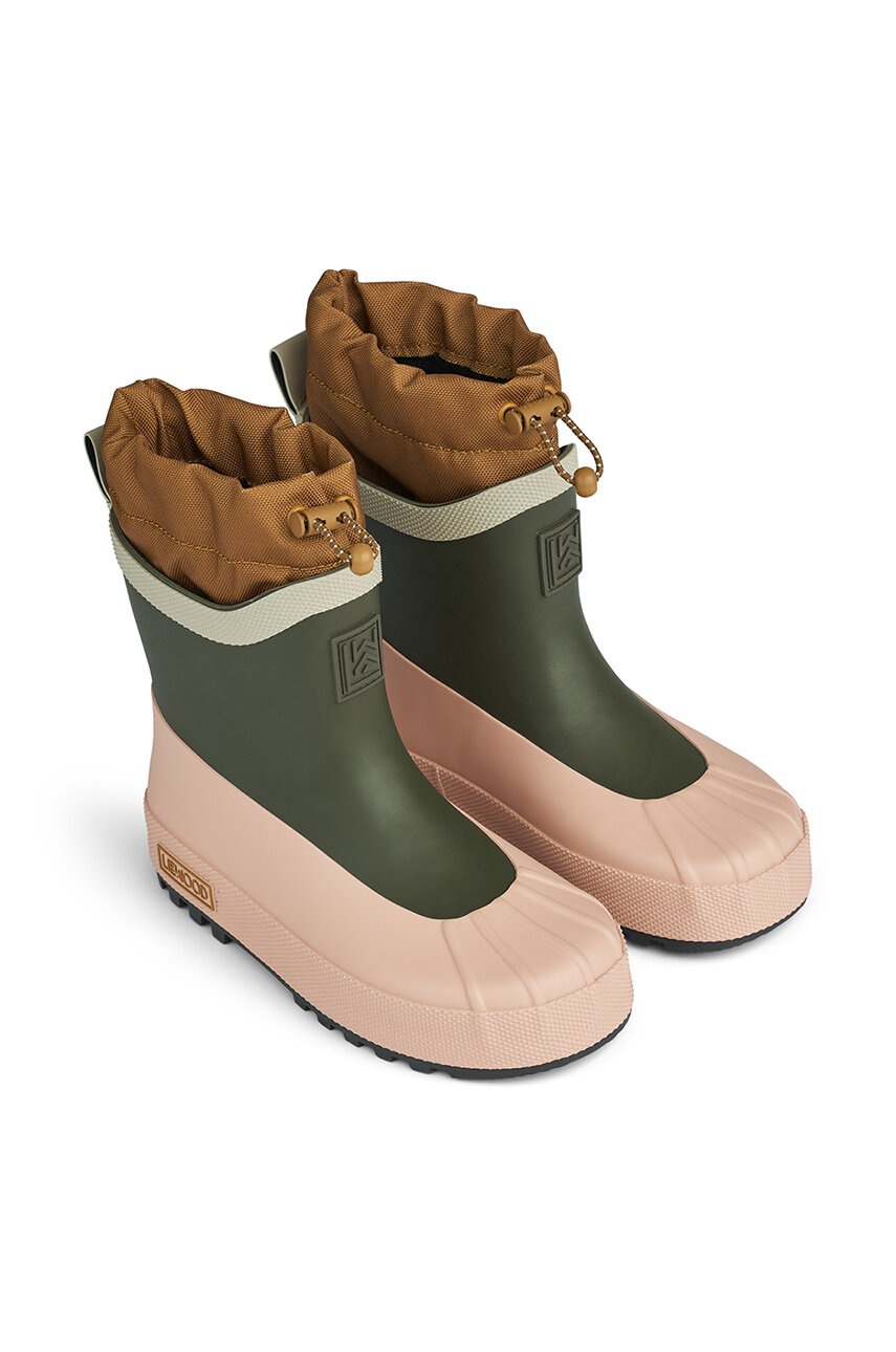 Детские резиновые сапоги Liewood Isaac Technical Rainboot цвет зелёный LW19230 Детские резиновые сапоги Liewood Isaac Technical Rainboot цвет зелёный LW19230
