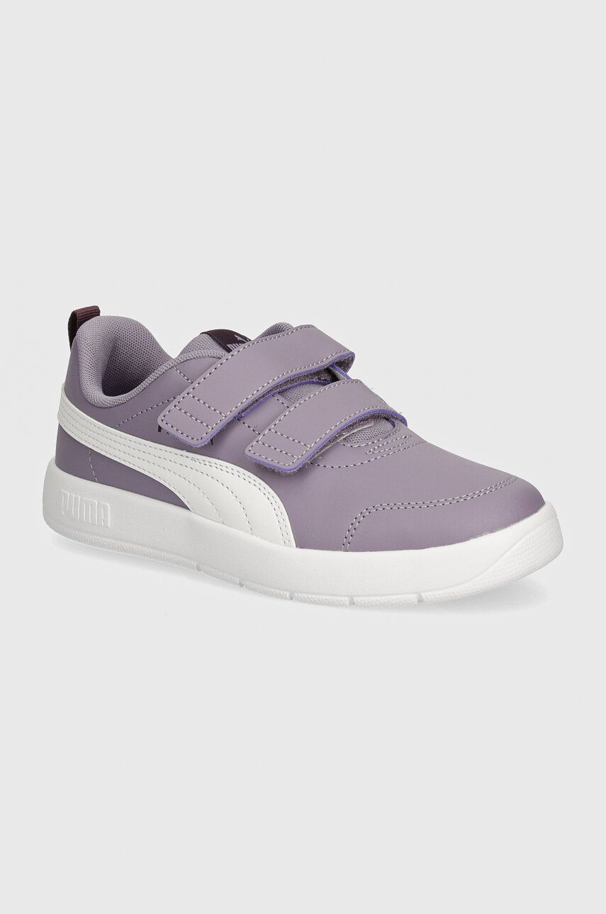 Puma sneakers pentru copii Courtflex V3 culoarea violet, 397642