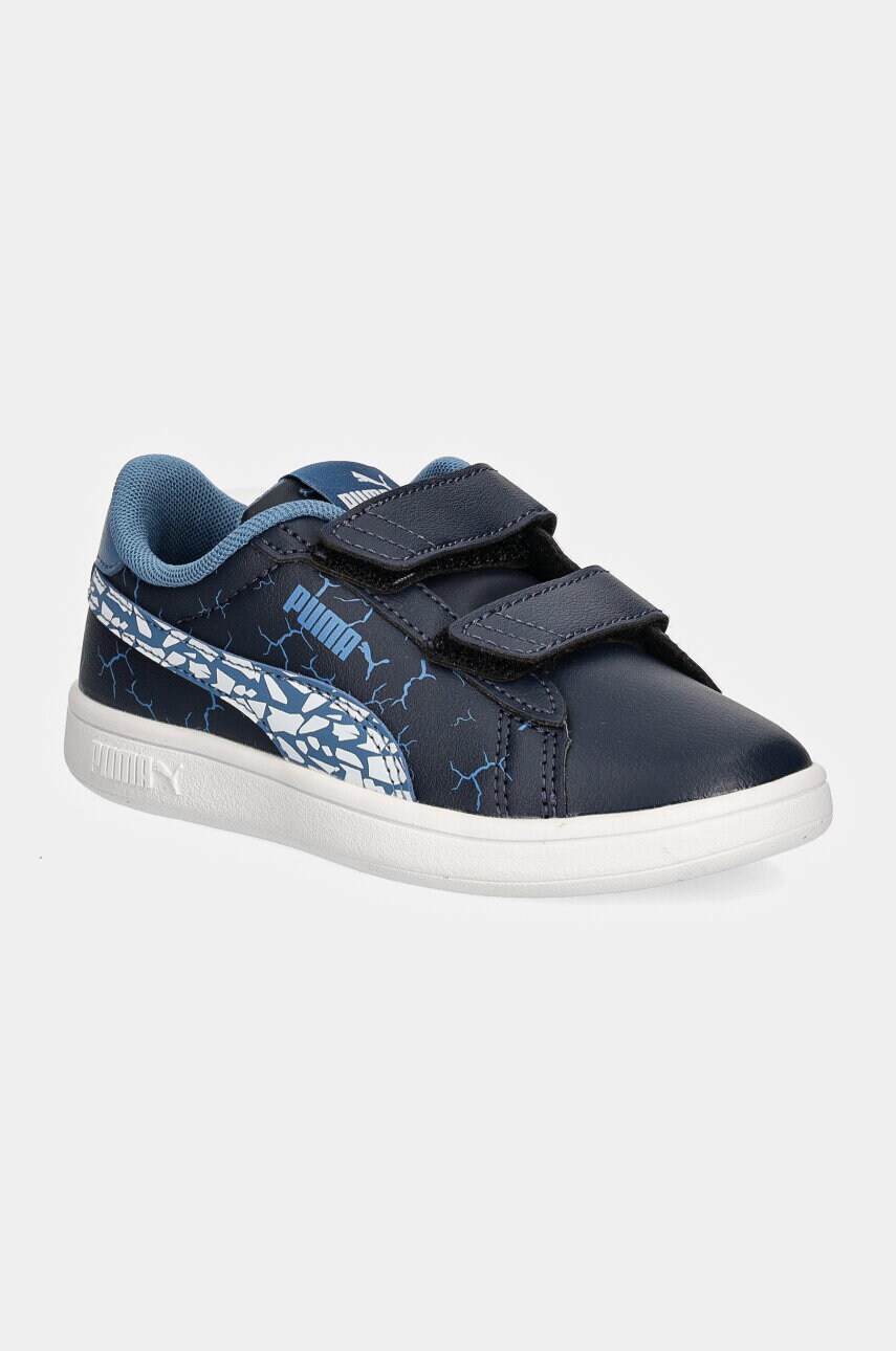 Puma sneakers pentru copii Smash 3.0 L Icy Monster culoarea albastru marin, 397989