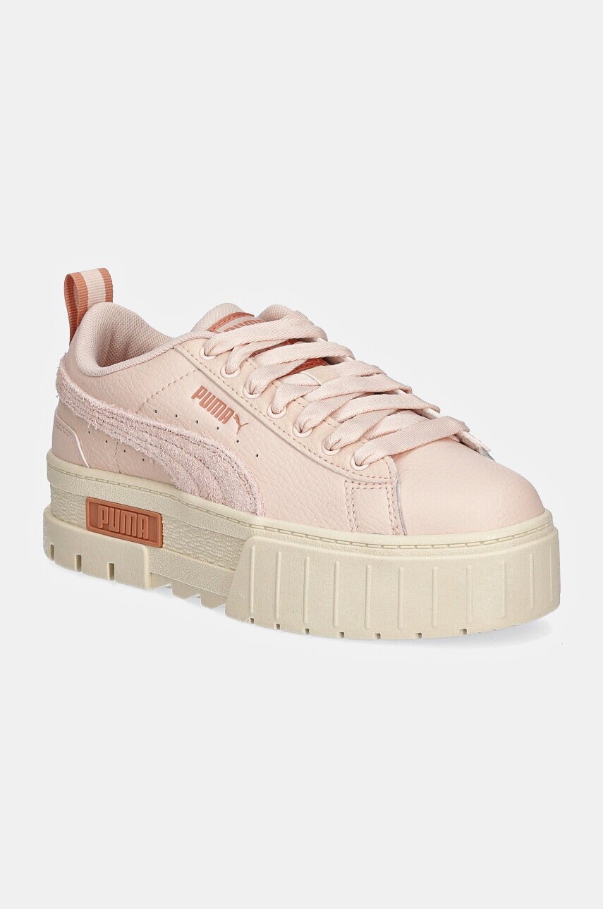 Puma teniși din piele copii Mayze Dusty Summer culoarea roz, 393614
