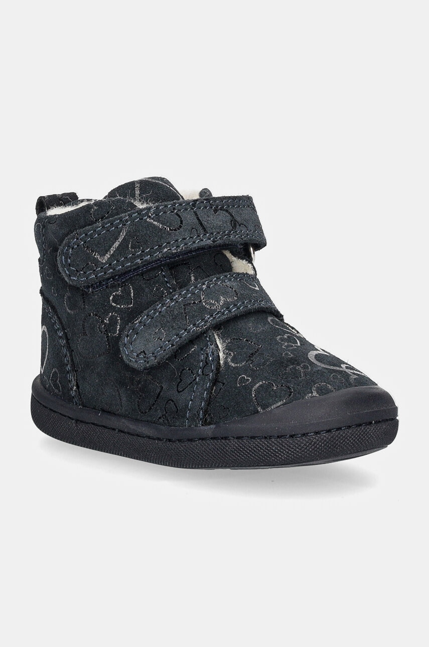 Primigi pantofi din piele intoarsa pentru copii culoarea albastru marin, PNL 69067 Primigi pantofi din piele intoarsa pentru copii culoarea albastru marin, PNL 69067