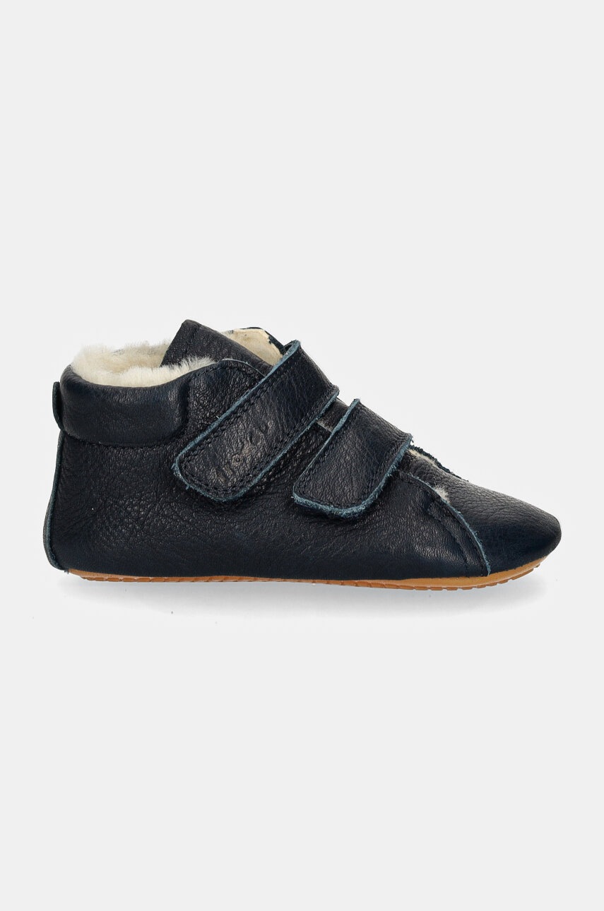 Кожаные кроссовки для младенцев Froddo PREWALKERS FURRY цвет синий G1130013