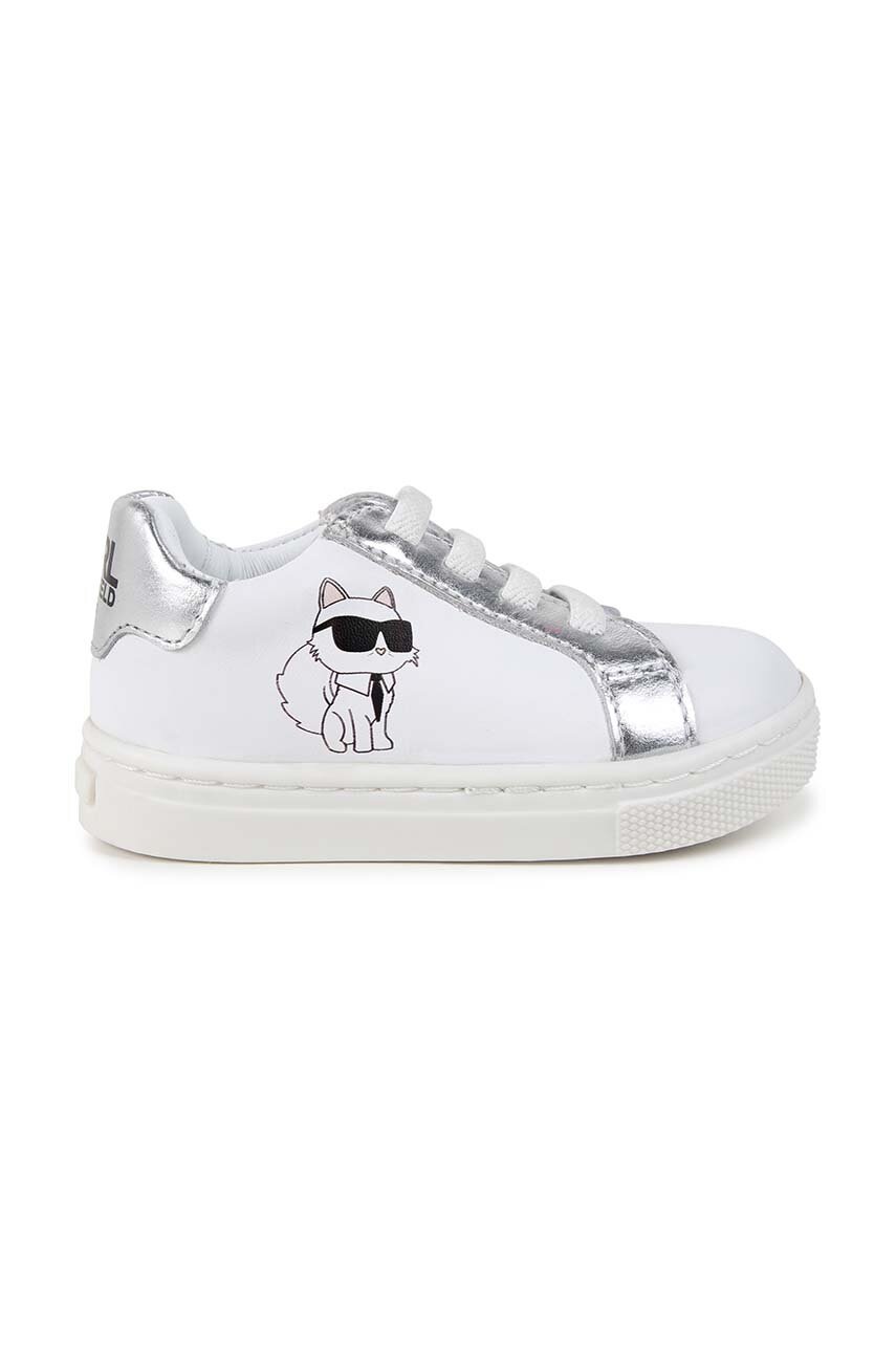 

Детски кожени маратонки Karl Lagerfeld в бяло Z30321, Бял