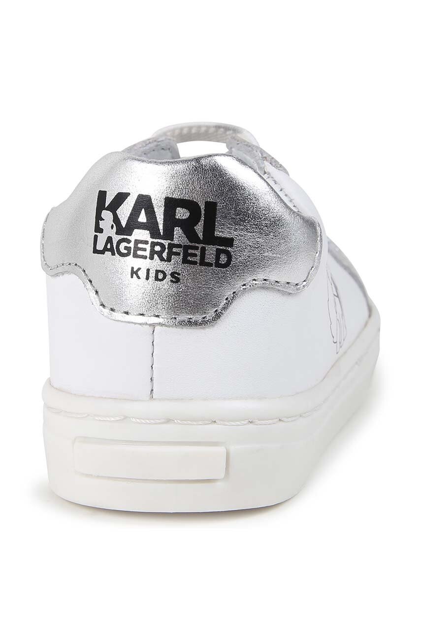 Дитячі шкіряні кросівки Karl Lagerfeld колір білий Z30321