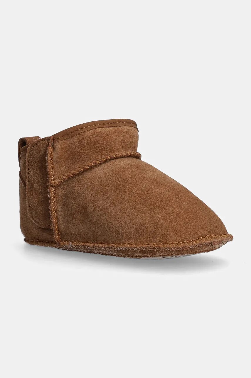 UGG pantofi din piele intoarsa pentru bebe BABY CLASSIC ULTRA MINI culoarea maro, 1157690I