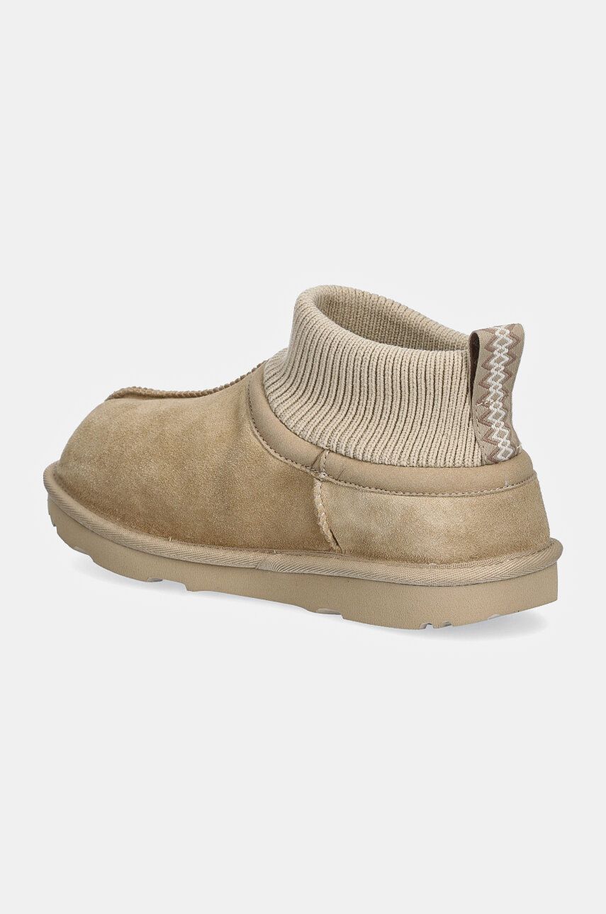 Dječje Cipele Za Snijeg Od Brušene Kože UGG KIDS' CLASSIC ULTRA STRETCH CUFF Boja: Bež, 1157702K