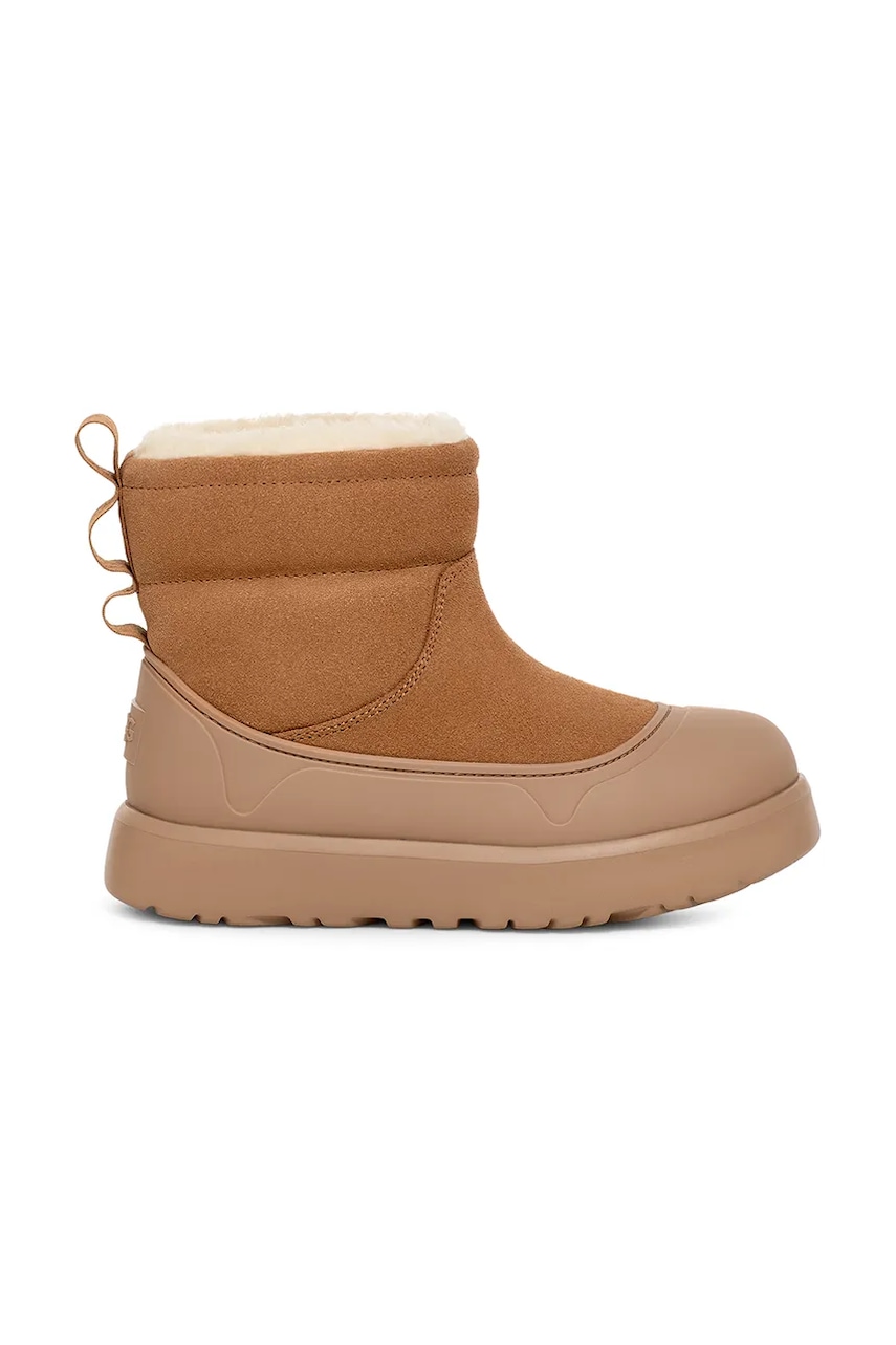 UGG cizme de zapada din piele intoarsa KIDS CLASSIC MINI MOD culoarea maro, 1157691K