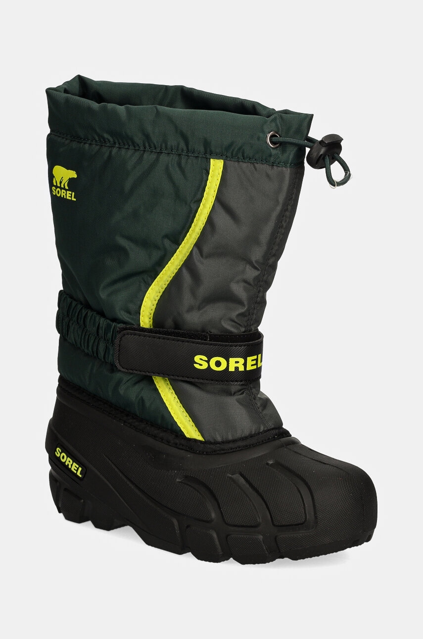 Sorel cizme de iarna copii CHILDRENS FLURRY BO culoarea negru, 2114081 Sorel cizme de iarna copii CHILDRENS FLURRY BO culoarea negru, 2114081