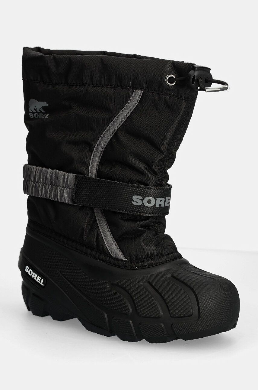 Sorel cizme de iarna copii CHILDRENS FLURRY BO culoarea negru, 2114082