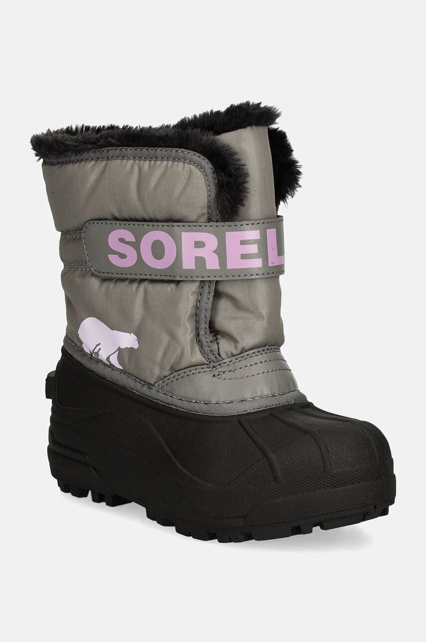 Sorel cizme de iarna copii TODDLER SNOW COMMAND culoarea gri, 2114101