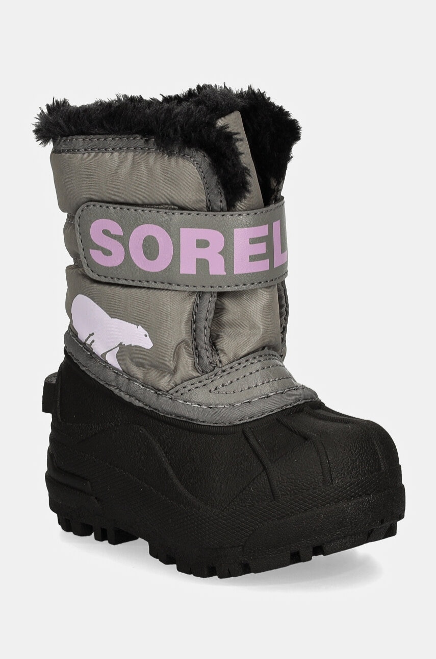 Sorel cizme de iarna copii TODDLER SNOW COMMAND culoarea gri, 2114102 Sorel cizme de iarna copii TODDLER SNOW COMMAND culoarea gri, 2114102