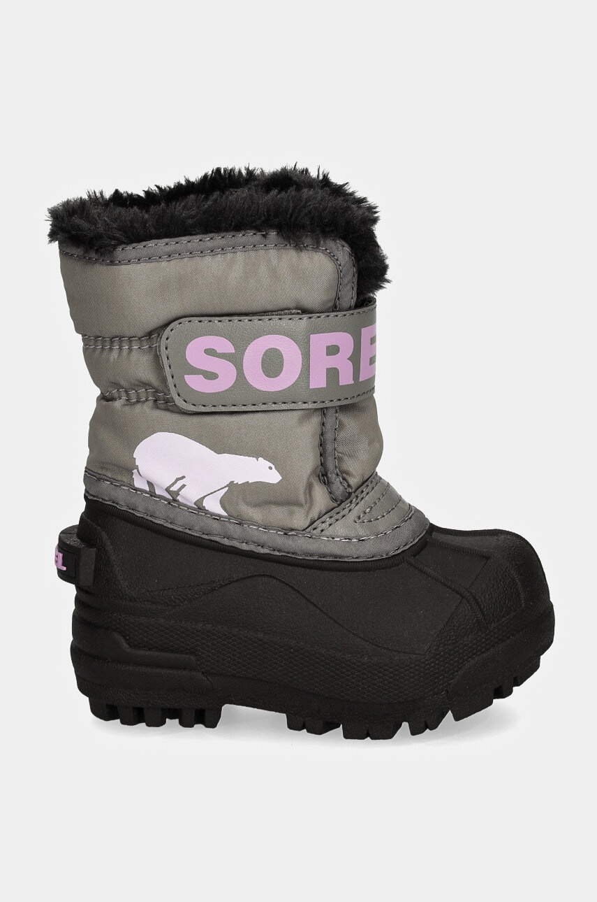 Дитячі чоботи Sorel TODDLER SNOW COMMAND колір сірий 2114102