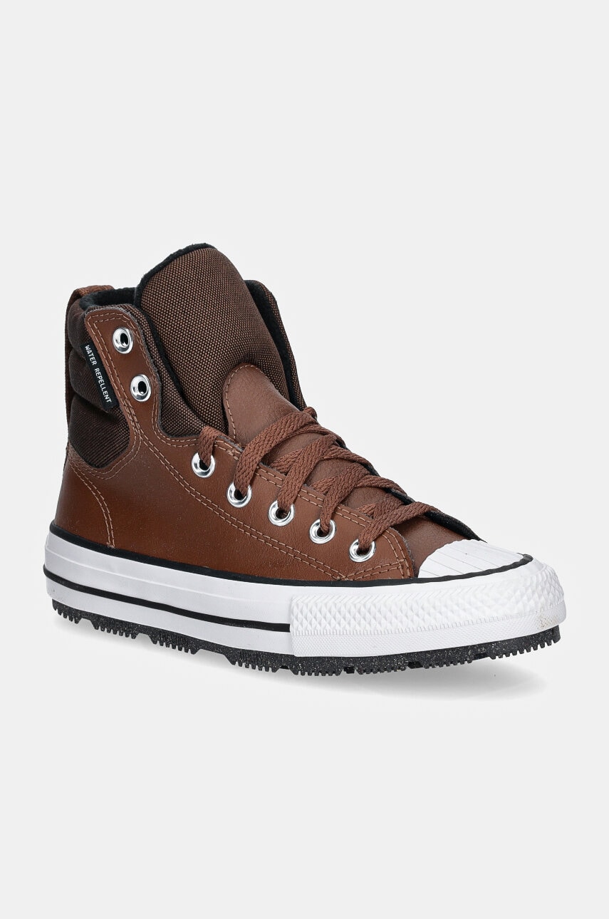 Converse tenisi de piele pentru copii CHUCK TAYLOR AS BERKSHIRE BOOT culoarea maro, A08442C Converse tenisi de piele pentru copii CHUCK TAYLOR AS BERKSHIRE BOOT culoarea maro, A08442C