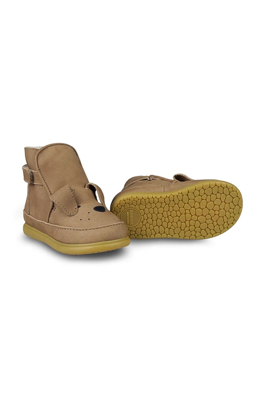 Donsje ghete de iarna pentru copii din piele Dubu Classic Shoes Dog culoarea bej, 1500405