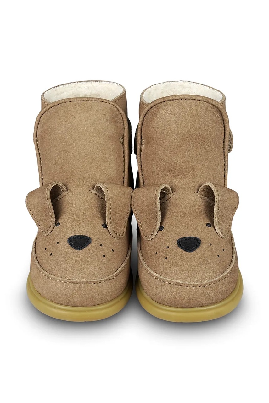 Дитячі шкіряні зимові черевики Donsje Dubu Classic Shoes Dog колір бежевий 1500405 в Чернівцях