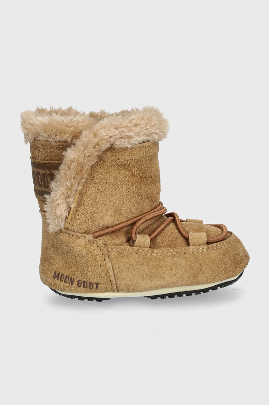 Детские замшевые сапоги Moon Boot CRIB SUEDE цвет коричневый 80D3401030