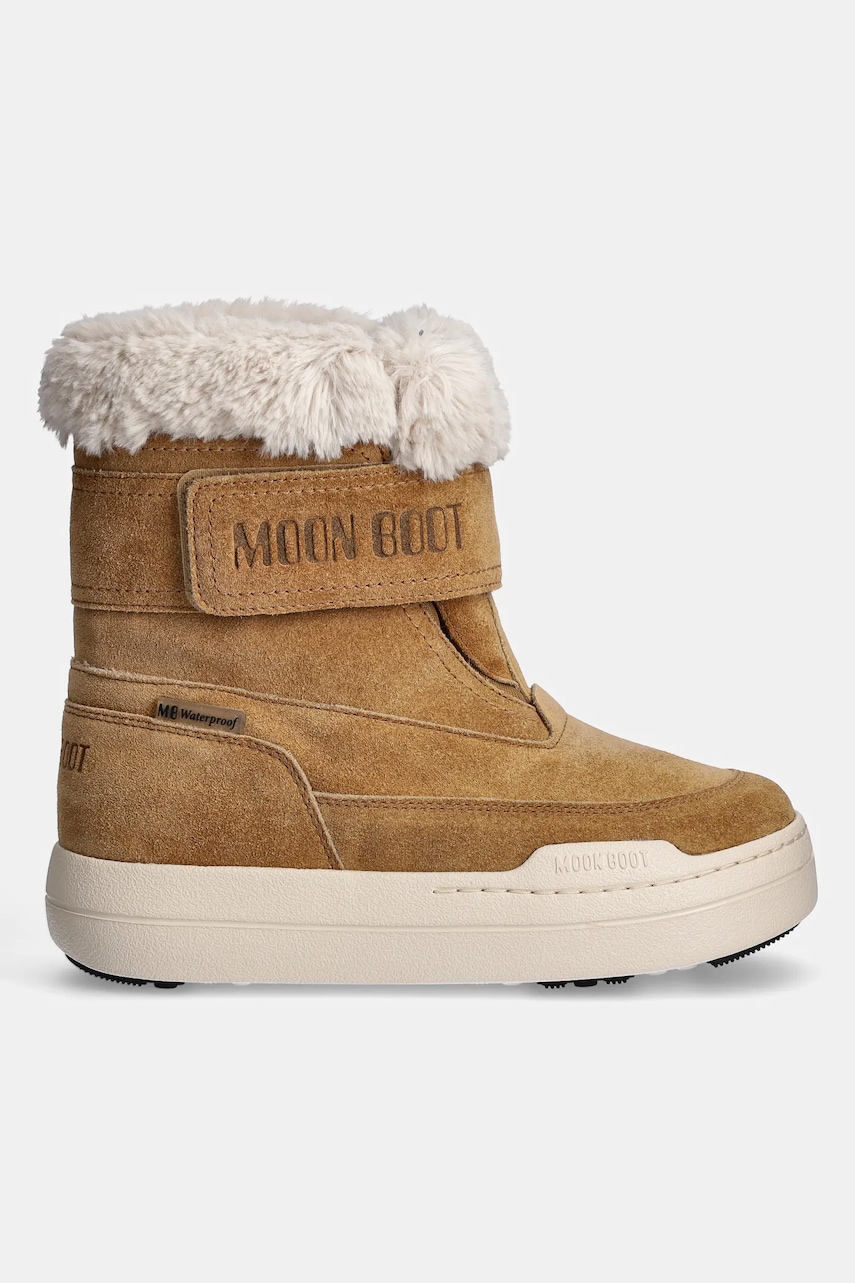 Детские сапоги Moon Boot JR PARK STRAP BOOT SUEDE цвет коричневый 80D3440040 Детские сапоги Moon Boot JR PARK STRAP BOOT SUEDE цвет коричневый 80D3440040