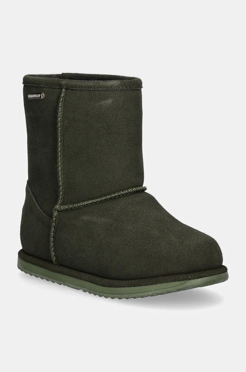 Emu Australia cizme de zapada din piele intoarsa Brumby Lo culoarea verde, K10773