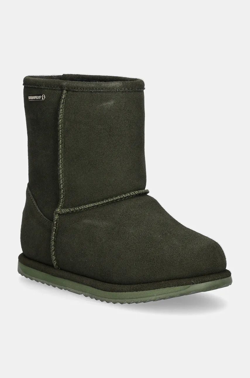 Emu Australia cizme de zapada din piele intoarsa Brumby Lo culoarea verde, K10773