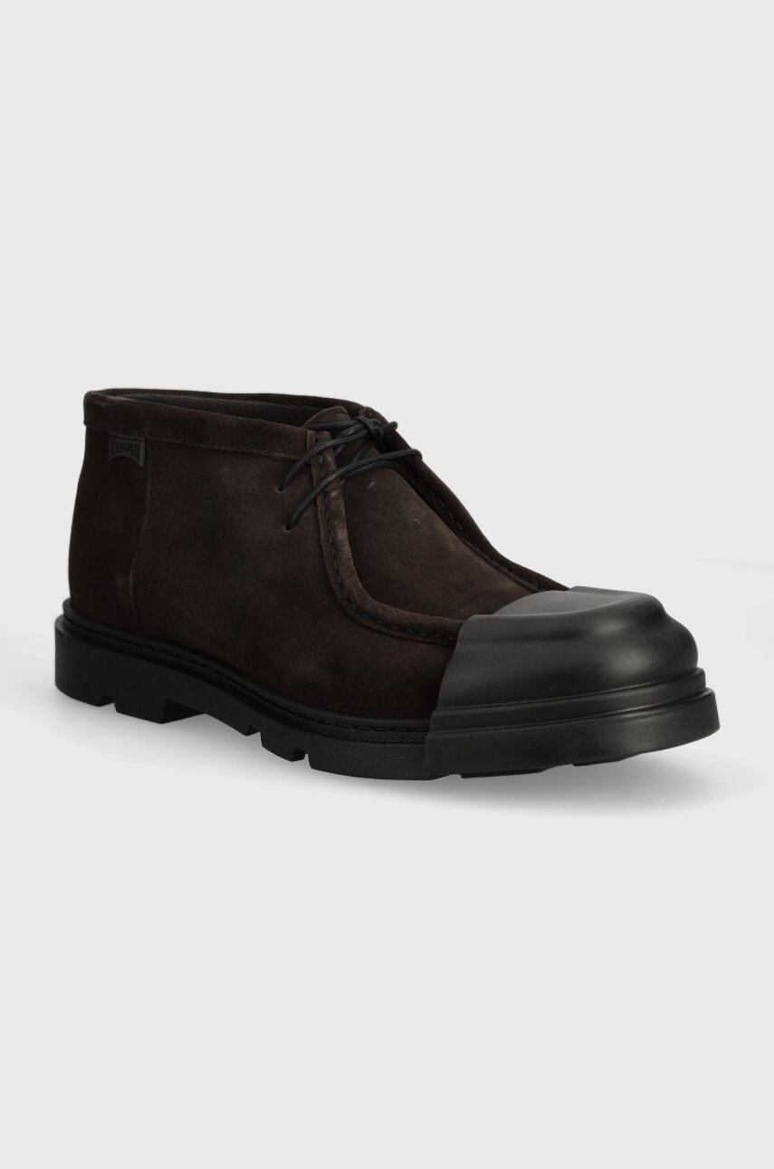 Camper pantofi de piele intoarsa Junction barbati, culoarea maro, K300475-001