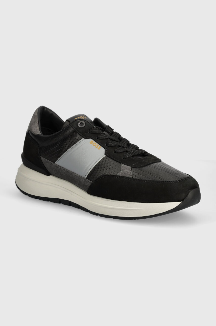 BOSS sneakers din piele Jace culoarea negru, 50522863