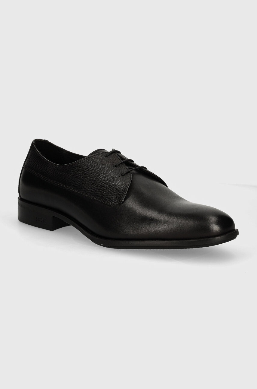 BOSS pantofi de piele Colby barbati, culoarea negru, 50523041 BOSS pantofi de piele Colby barbati, culoarea negru, 50523041